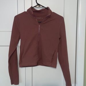 Abercrombie & Fitch pink zip up workout jacket